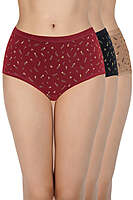 AMANTE Print High Rise Full Brief Panties (Pack of 3) (Prints May Vary) 53101 PRINT ASSORTED S
