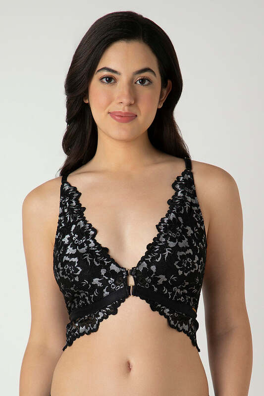 AMANTE Femme Lace Padded Non-Wired Demi Bra 06001