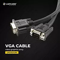 Lapcare VGA Cable – Reliable Video Connection for PCs, Monitors & Projectors
