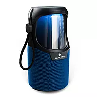 Lapcare Go Beat LBS‑400: 10 W Bluetooth speaker with RGB lamp light, dual‑driver stereo sound, 10‑hour playback, built‑in mic for hands‑free calls, compact design, 1‑yr warranty.