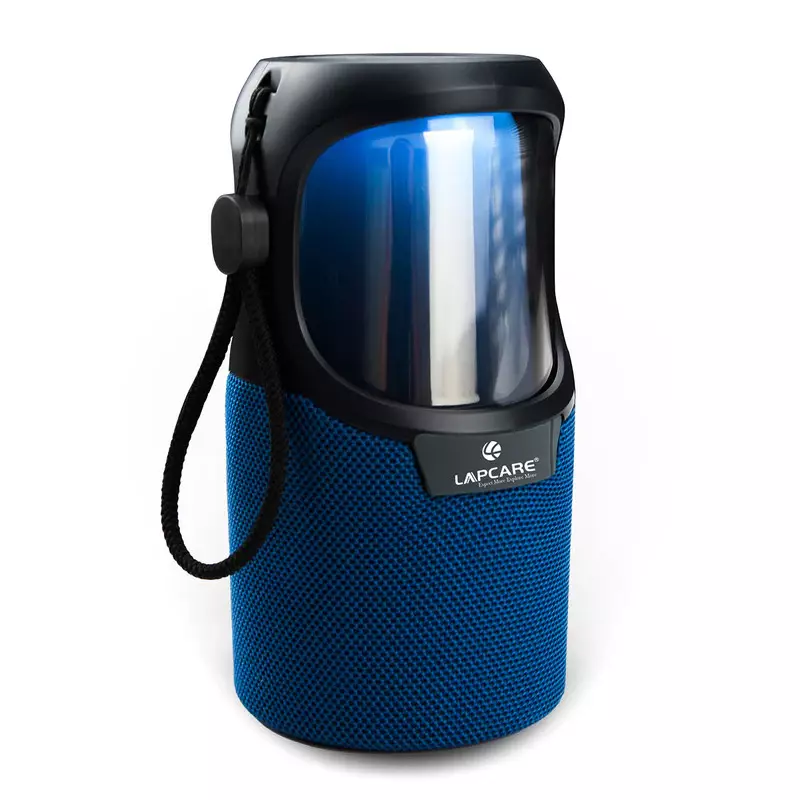 Lapcare Go Beat LBS‑400: 10 W Bluetooth speaker with RGB lamp light, dual‑driver stereo sound, 10‑hour playback, built‑in mic for hands‑free calls, compact design, 1‑yr warranty.
