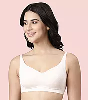 Enamor Innovations Bamboo Bliss, Everyday, Full Support, Women's T-Shirt Bra - Super Soft, Naturally Absorbent & Antimicrobial, Padded, Wirefree, High Coverage- A077