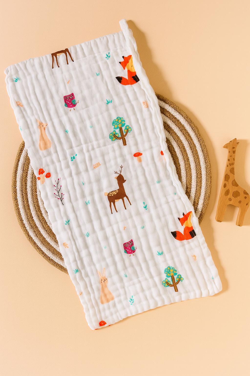 Premium Crinkled Muslin Burp Cloths (Pack of 2)