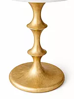 Icon Gold Leaf Accent Peg Table Marble Top