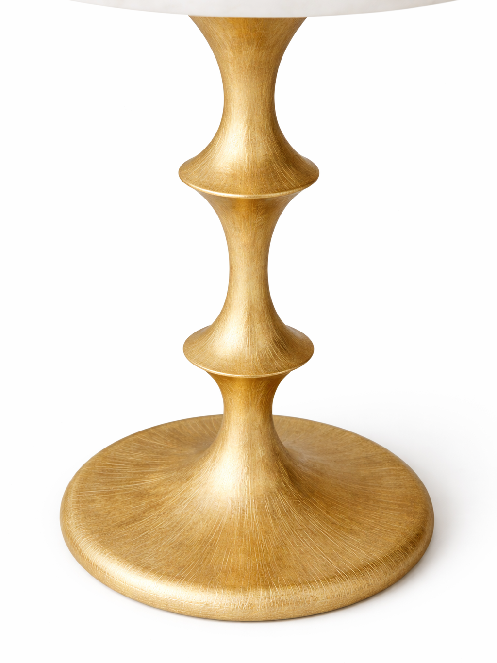 Icon Gold Leaf Accent Peg Table Marble Top