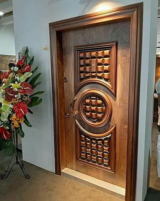 Opulent 3D HDHMR Door with Deco Paint in Rich Walnut