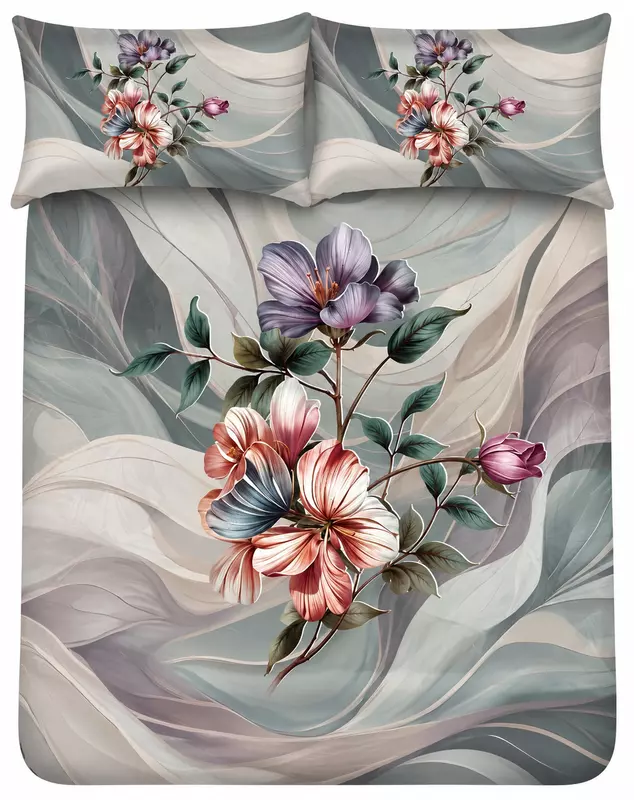 Trendy 7D Digital Print Bedsheet Soft, Stylish & Premium Quality Bed Sheet King-225 x 250 CM)