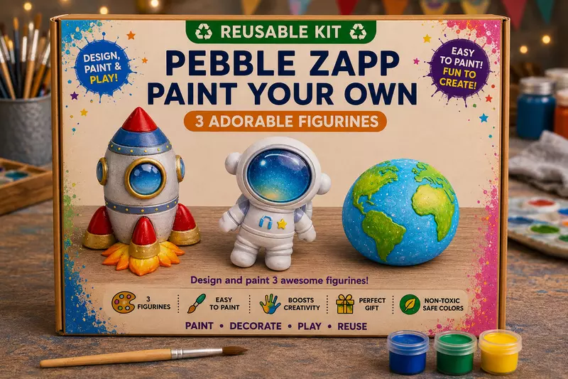 Reusable Space Discovery DIY Painting Kit – Paint Your Own Rocket, Astronaut & Globe Any 2 with Complimentary of 2
