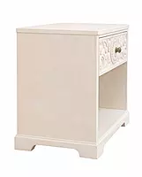 Alaya Carving Bedside Table Marble Top