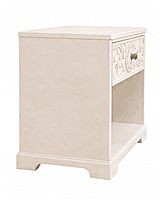 Alaya Carving Bedside Table Marble Top