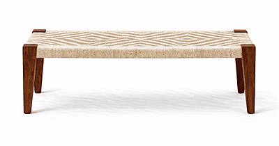 Vista Two Seater Weaved Dining Bench