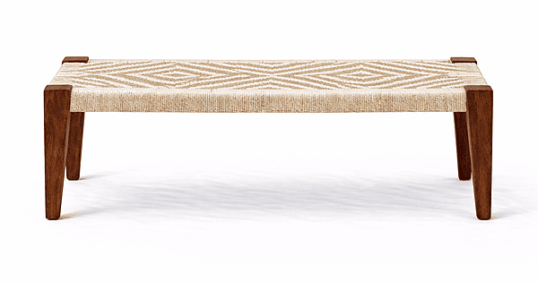Vista Two Seater Weaved Dining Bench
