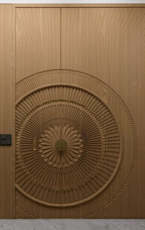 Artistic 3D HDHMR Door with Deco Paint in Natural Oak