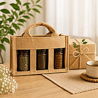 Jute Window Gift Bag