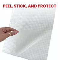 Janrax 50cm x 1m Clear Glossy CPP 0.06mm Thick Self-Adhesive Book Cover Roll