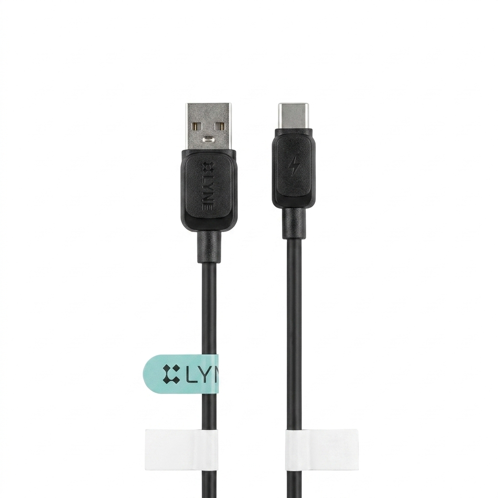 Lyne Flexy 47c (USB to Type C Data Cable) | Startup-41 | Black