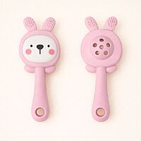Bunny- Silicone Teether and Rattle - Pack of 1