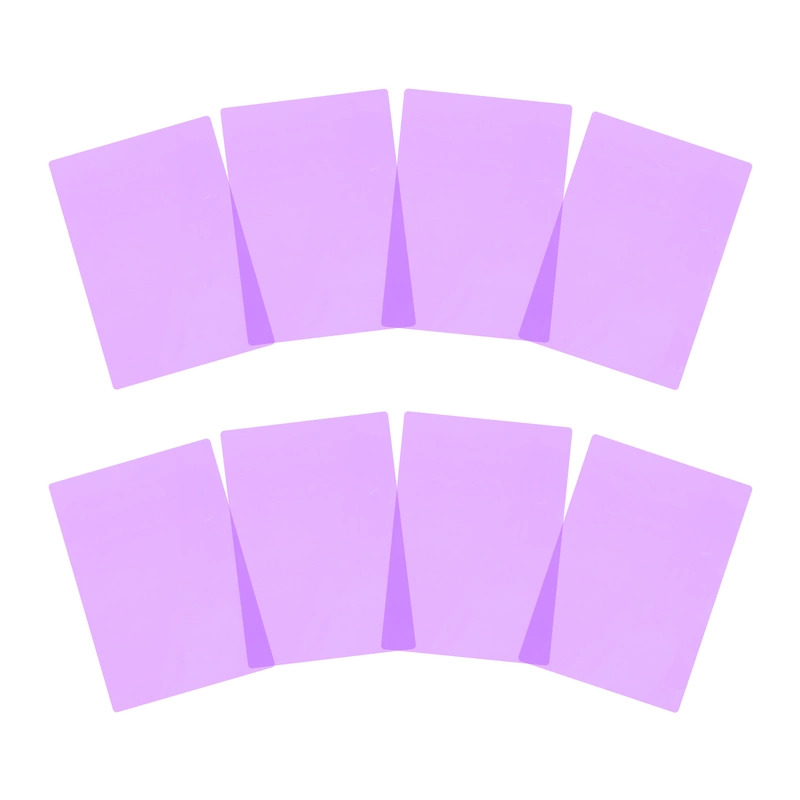 Pack of 8 A5 Plain Purple Dyslexia Overlay Reading Sheets â€“ PET Material, Rounded Corners
