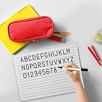 Pack of 6 Rigid MDF Handwriting Lines A4 Whiteboards