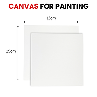 15x15cm Blank White Flat Stretched Board Art Canvas By Janrax