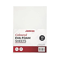 Pack of 10 A4 White Coloured EVA Foam Sheets