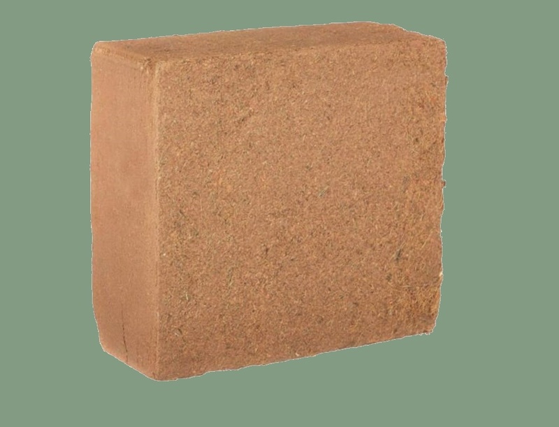 Coco Coir Block | 1 kg Compressed Coir Block | Shrink Wrapped