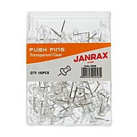 Pack of 100 Janrax Clear Transparent Push Pins