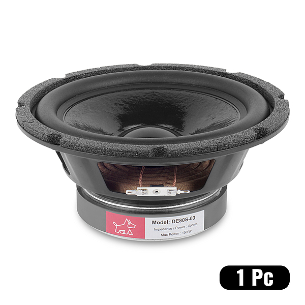 DE80S-03 Subwoofer 8" 4Ohms 120 Watts (1 Pcs)