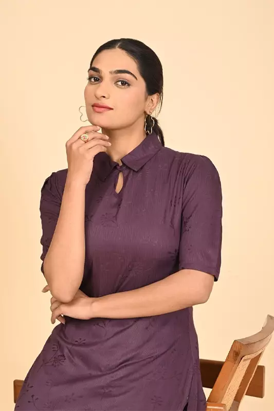 Women's Short Kurta - Purple