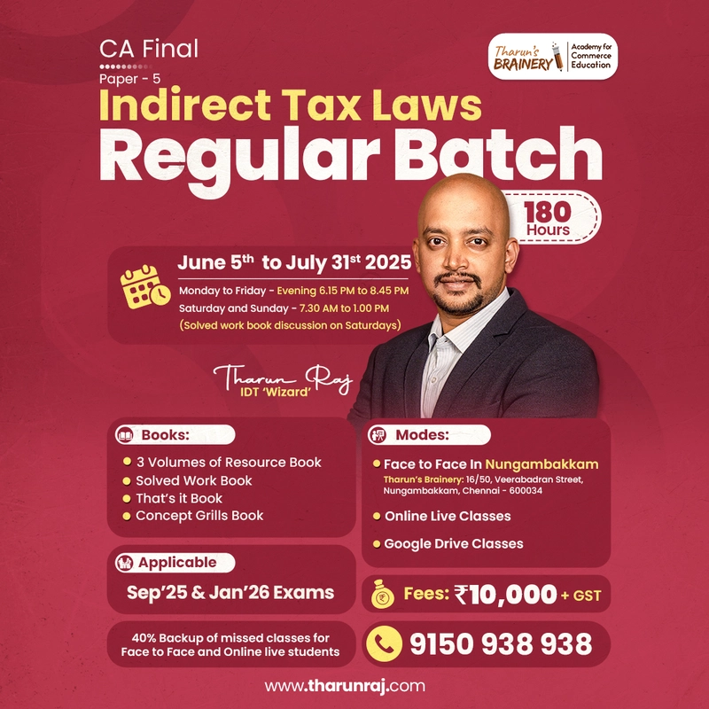 CA Final IDT Regular Batch Jan 26
