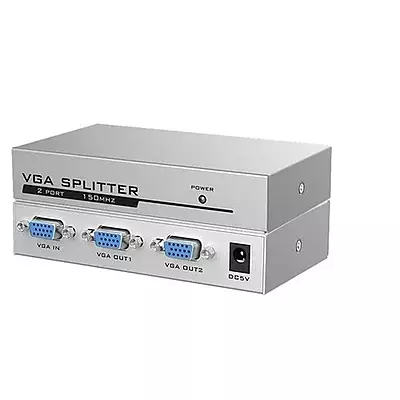 2 Port VGA Splitter 1 Input 2 Output 150MHz Display Converter