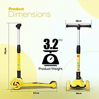 FreeWheel Kick Scooter (Yellow)