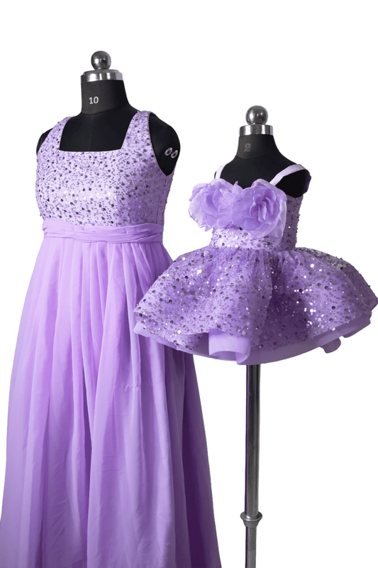 Lavender Sequin Mother Daughter Twinning Dress
