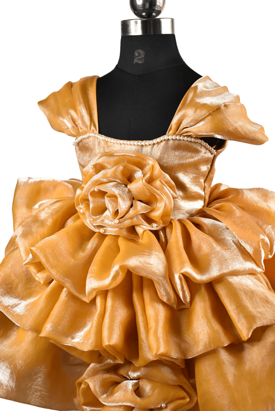 Golden Rose Couture Dress