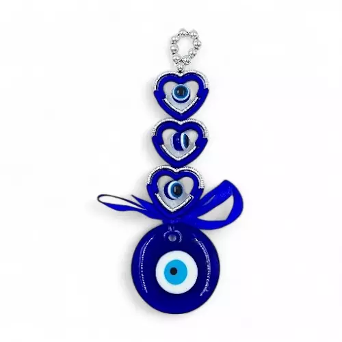 Blue Heart Evil Eye Wall Hanging Ornament for Home Protection