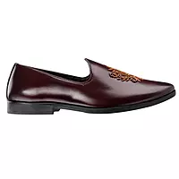 High Class Men's Black Embroidered Loafers