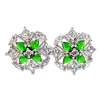 Dazzling American Diamond Flower Stud