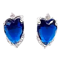 Heart American Diamond Stud