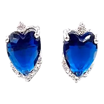 Heart American Diamond Stud