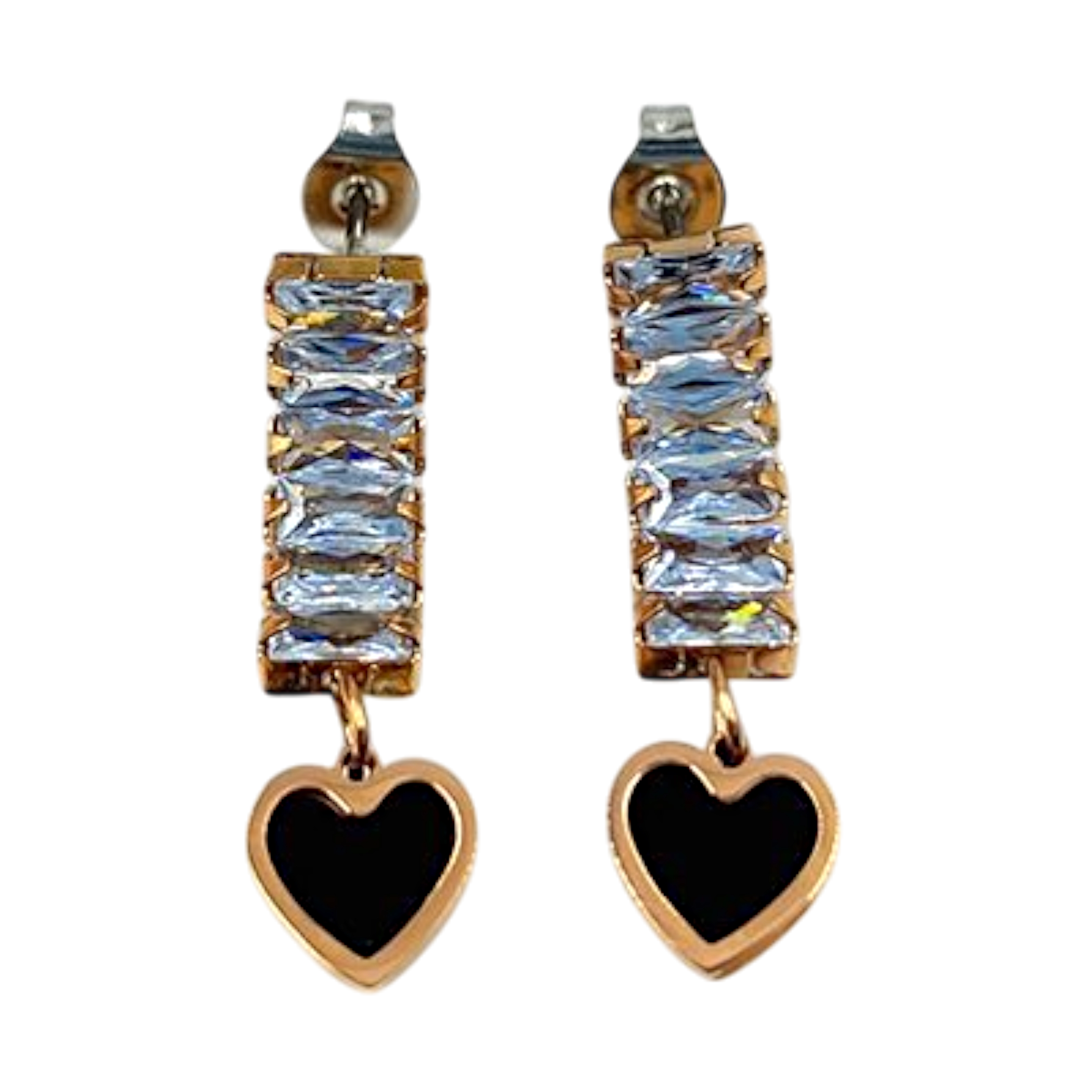 Elegant Drop Earrings with Zircon Stones