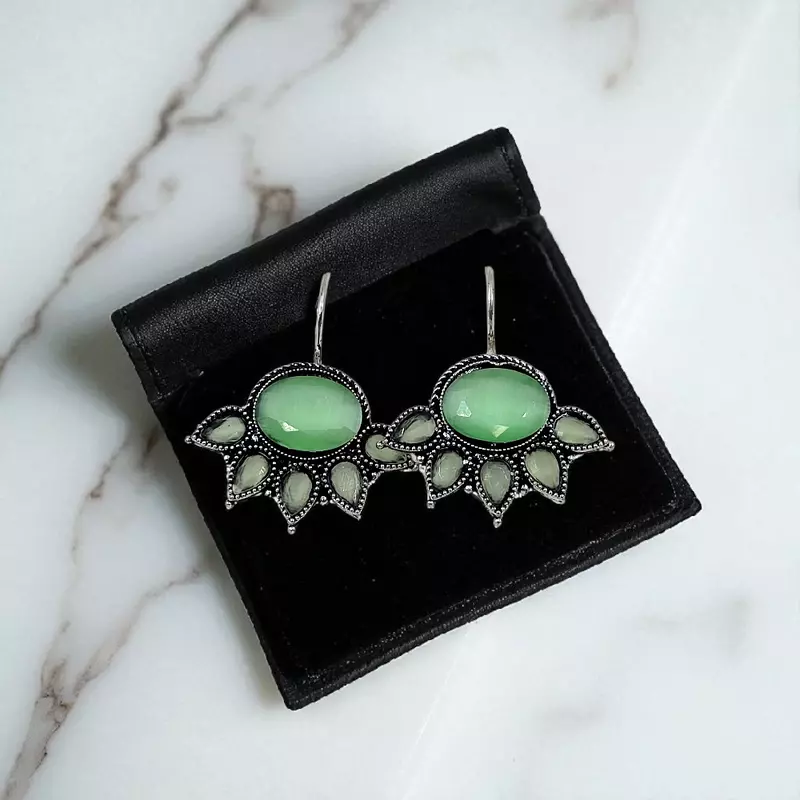 Vibrant & Elegant Stone Dangle Earrings | Colorful Statement Jewelry