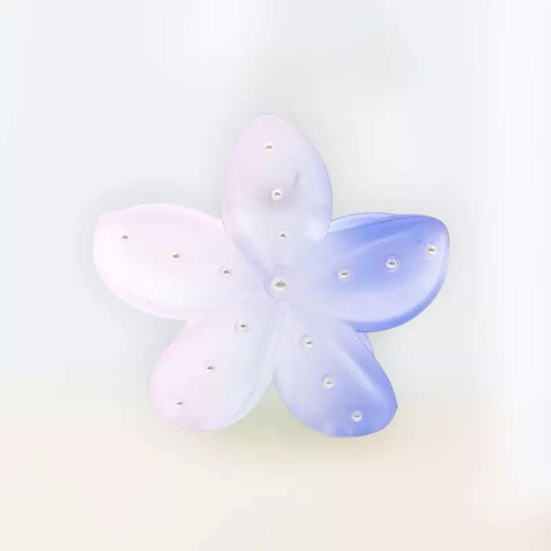 Gradient Flower Hair Claw Clip | Pink & Blue Floral Hair Accessory