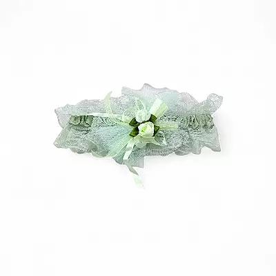 Delicate Mint Green Lace & Tulle Baby Girl Headband - Newborn to Toddler