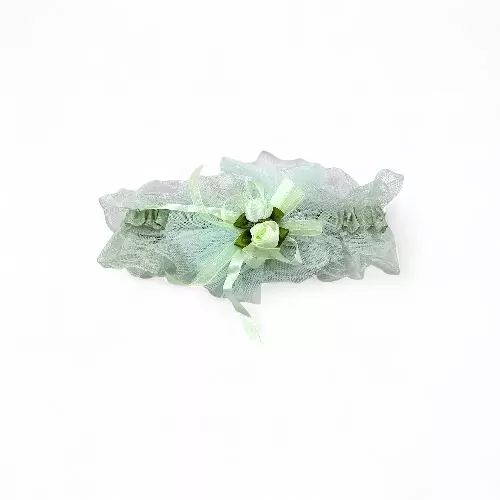 Delicate Mint Green Lace & Tulle Baby Girl Headband - Newborn to Toddler