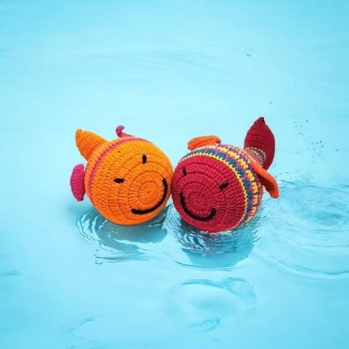 Crochet Stripe Fish Rattle