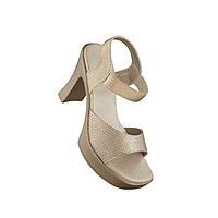 Amazing Champagne Glitter Platform Heels