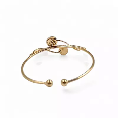 Elegant Gold-Tone Adjustable Crossover Bangle for Kids