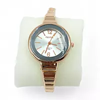 White Renos Rose Gold Women’s Watch & Crystal Bangle Gift Set