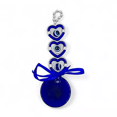 Blue Heart Evil Eye Wall Hanging Ornament for Home Protection