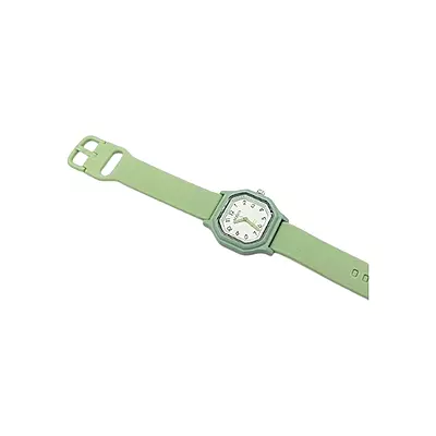 Bollin Unisex Octagonal Quartz Watch with Sage Green Resin Strap